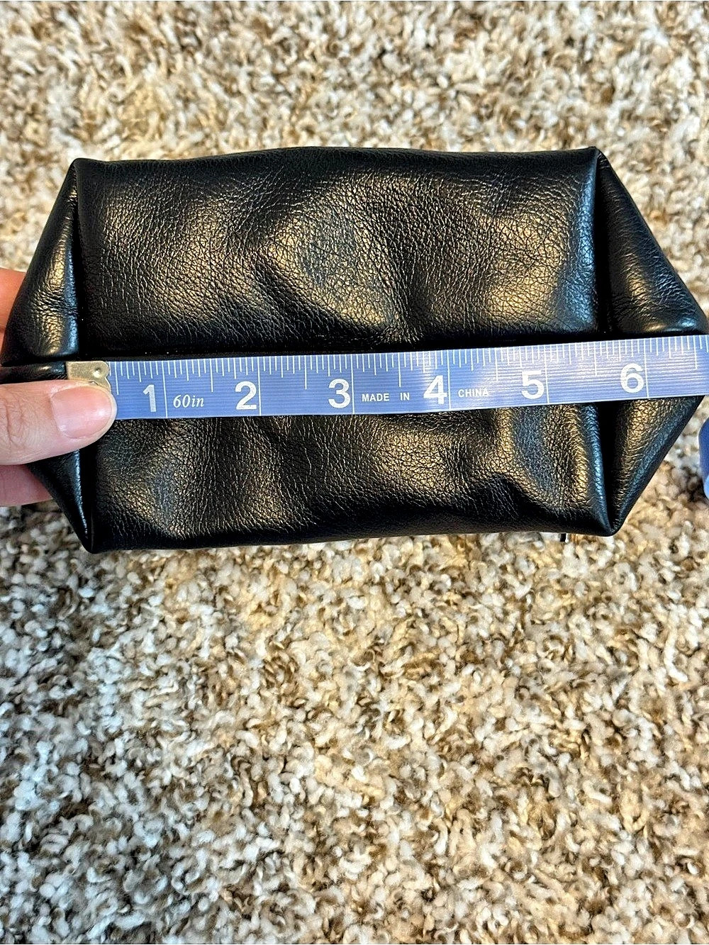 Anthropologie Black Cosmetic Bag Like New - Picture 7 of 9